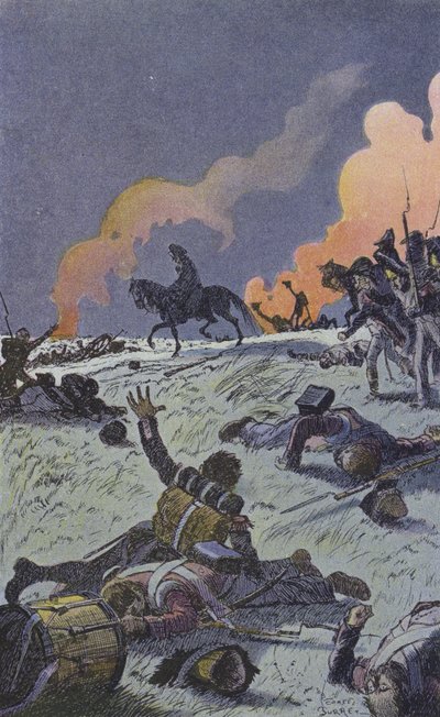 De avond na de Slag bij Waterloo door Leonce Burret
