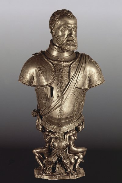 Portretbuste van de Heilige Roomse Keizer Karel V (1500-58) door Leone Leoni