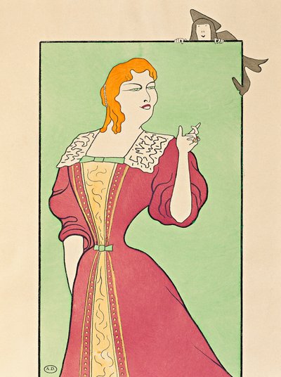 Actrice Marie-Louise Marsy in de rol van Elmira in Tartuffe door Leonetto Cappiello