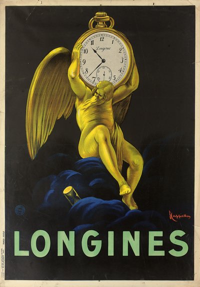 Advertentieposter voor de Zwitserse horlogemakers Longines, 1922 door Leonetto Cappiello