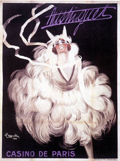 Affiche van Mistinguett (Mistinguette) in het Casino de Paris door Leonetto Cappiello