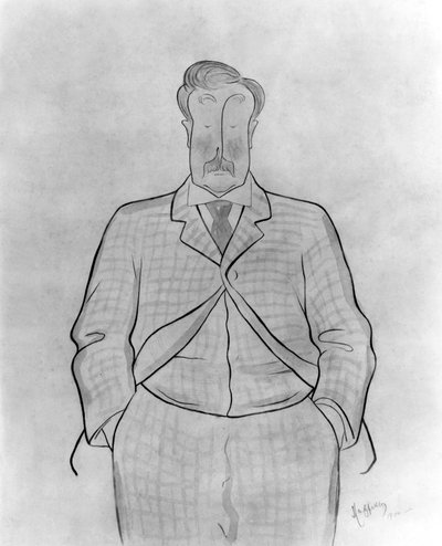 Alphonse Allais (1854-1905) Franse journalist en schrijver, tekening door Leonetto Cappiello door Leonetto Cappiello