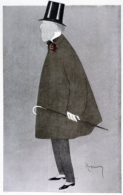 Komisch portret van Jacques Doucet in "Fantasio" door Leonetto Cappiello