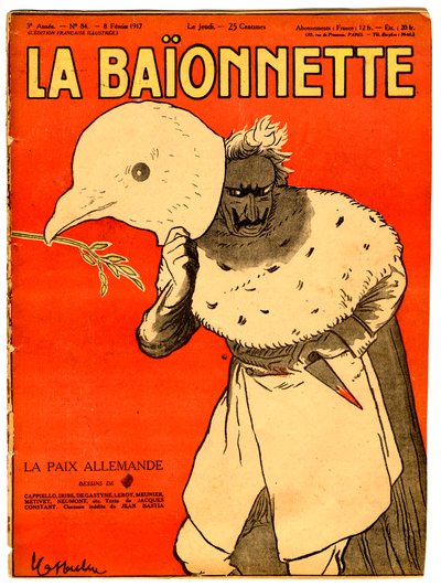 Omslag van La Baionnette, Satirisch in kleuren door Leonetto Cappiello