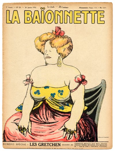Omslag van La Baionnette, Satirisch in kleuren door Leonetto Cappiello