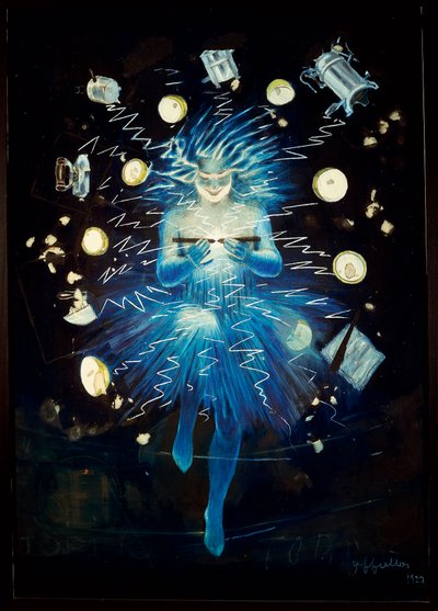 Ontwerp poster voor een elektrisch apparaat door Leonetto Cappiello