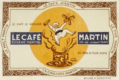 Franse advertentie voor de koffie Martin, naar Leonetto Cappiello 1921 door Leonetto Cappiello