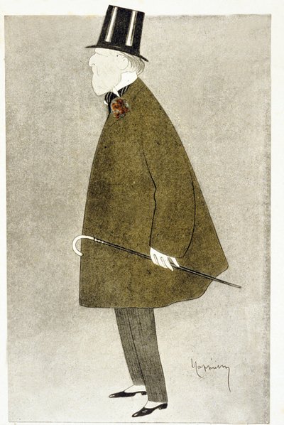 Jacques Doucet (1853-1929), Franse modeontwerper, bekend om zijn elegante jurken, gemaakt van doorschijnende materialen in overlappende pastelkleuren. door Leonetto Cappiello