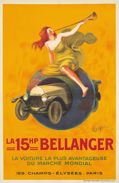 La 15HP Bellanger, 1921 door Leonetto Cappiello