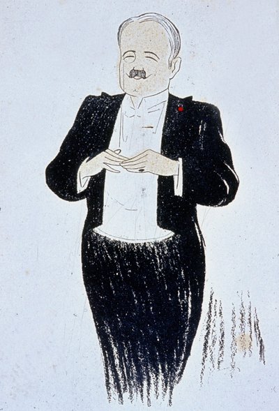 Marcel Prevost (1862-1941) Franse romanschrijver, tekening door Cappiello 1905 door Leonetto Cappiello