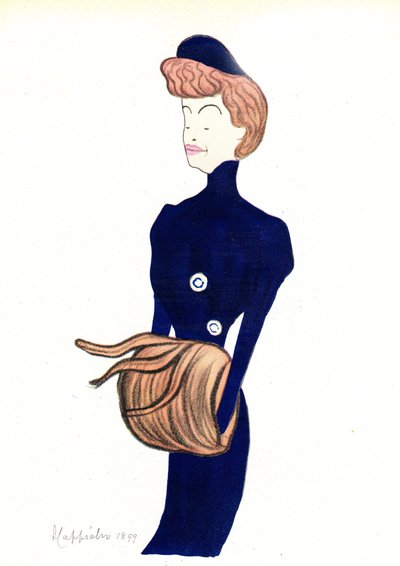 Portret van komiek Gabrielle Reyu genaamd Rejane (1856-1920) Karikatuur door Leonetto Cappiello (1875-1942) 1903 door Leonetto Cappiello
