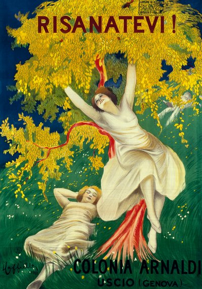 Posterreclame van Colonia Arnaldi in Uscio (Genua) door Leonetto Cappiello
