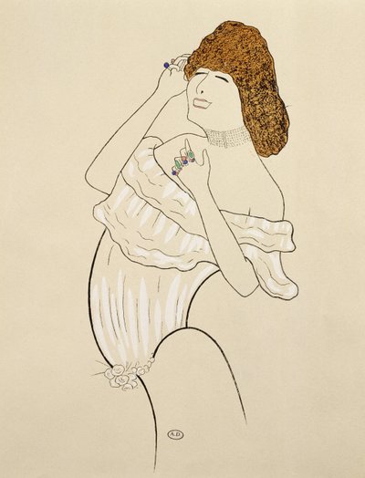 Sarah Bernhardt (1844-1923) in het toneelstuk La Dame Aux Camelias, gebaseerd op het verhaal van Alexandre Dumas Fils door Leonetto Cappiello
