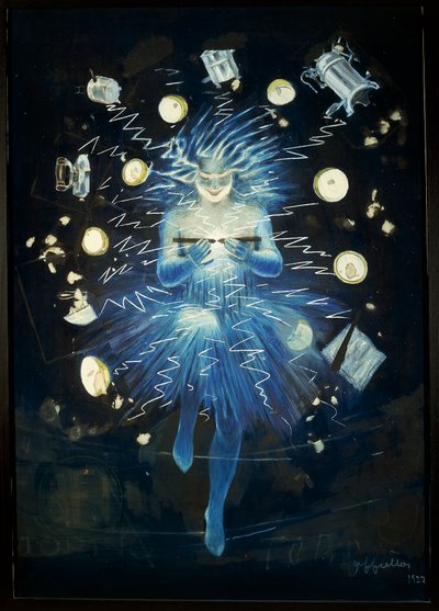 Schets van advertentie voor elektrisch apparaat door Leonetto Cappiello