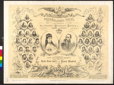 Keizer van Oostenrijk en Elisabeth Huwelijksplaquette van de regent van de nobele keizerlijke familie Habsburg & Habsburg Lorraine door Leonhard Bauer