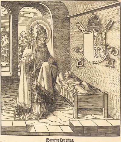Sint Leo (Paus Leo IX) door Leonhard Beck