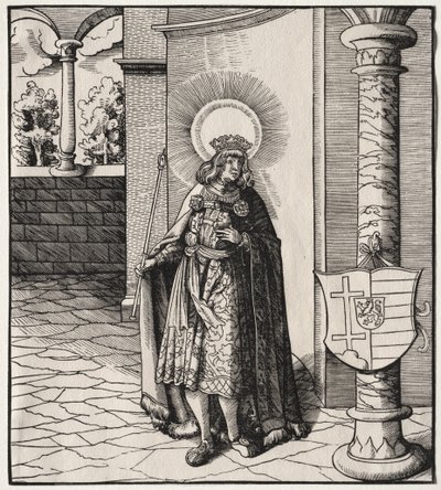Heiligen verbonden met het huis van Habsburg: Een algemeen verslag van de voorouders van keizer Maximiliaan I door Leonhard Beck