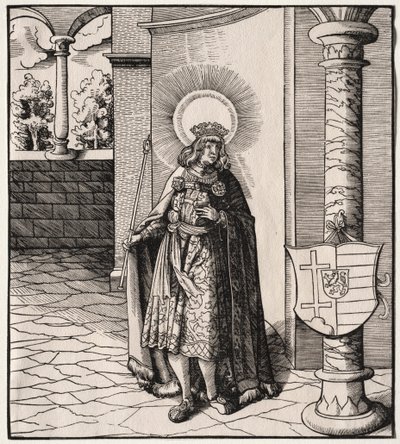Heiligen verbonden met het huis van Habsburg: Een algemeen verslag van de voorouders van keizer Maximiliaan I door Leonhard Beck