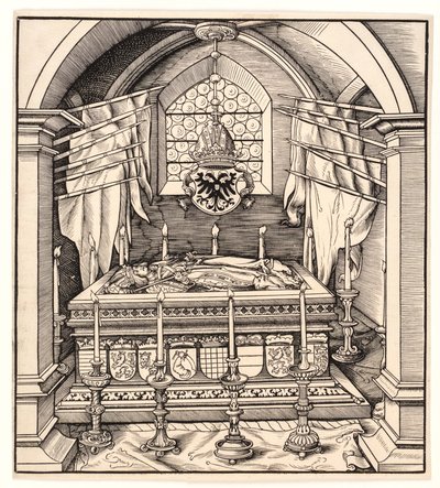 Het kostbare graf van de oude witte koning door Leonhard Beck