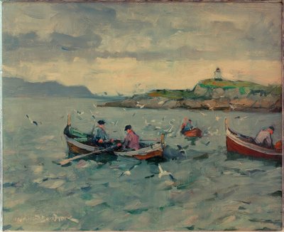 Vissers op de Lofoten door Leonhard Sandrock