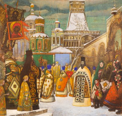 Paasprocessie door Leonid Mikhaylovich Brailovsky