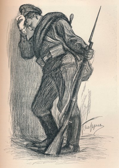Tekening voor een Oorlogsfonds Poster, c1914 door Leonid Osipovic Pasternak