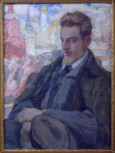 Portret van de dichter Rainer Maria Rilke (1875-1926) door Leonid Osipovich Pasternak (1862-1945) door Leonid Osipovic Pasternak