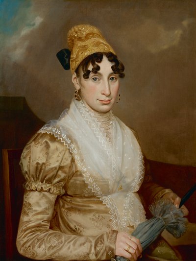 Dame met gouden kap door Leopold Blonder