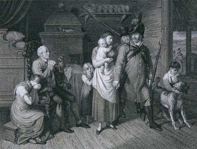 Het afscheid van de landweerman door Leopold Blonder