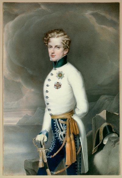 Koning van Rome en Prins van Parma Napoleon II, hertog van Reichstadt in uniform als luitenant-kolonel van het Regiment Gustave Prins van Wasa door Leopold Bucher