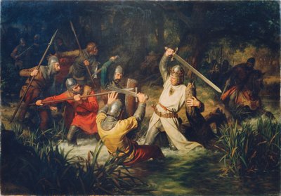 Rudolf van Habsburg in levensgevaar, 1872 door Leopold Edler von Löffler Radymno