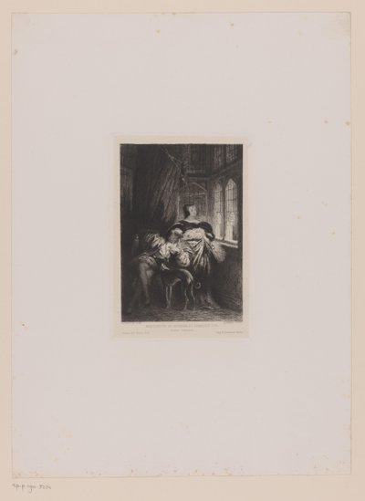 Dubbel portret van Margaretha van Valois en Frans I van Frankrijk door Leopold Flameng