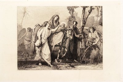 Vlucht naar Egypte door Leopold Flameng