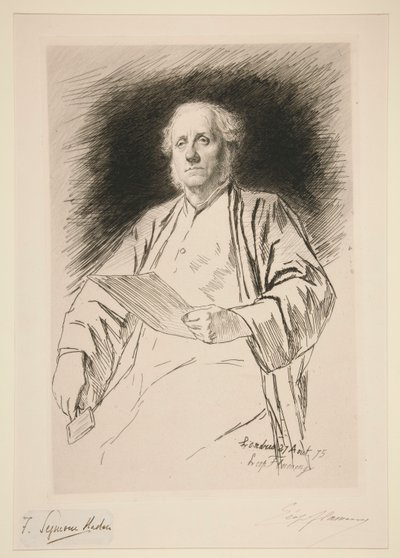 Portret van Seymour Haden door Leopold Flameng
