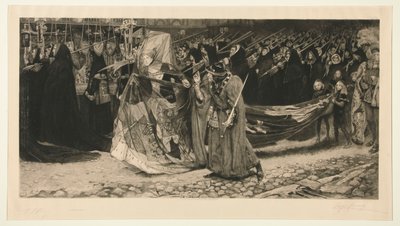 Richard Hertog van Gloucester en Lady Anne door Leopold Flameng