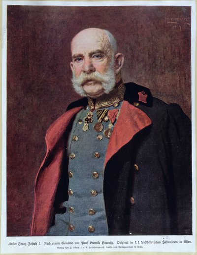 Portret van keizer Franz Joseph I door Leopold Horovitz