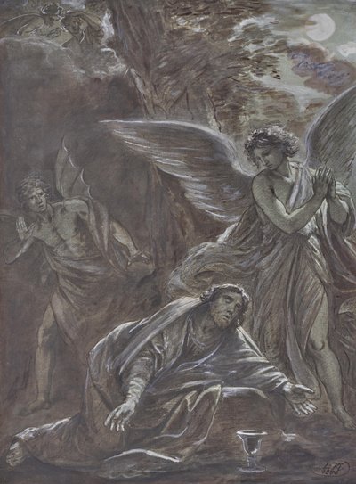 Christus op de Olijfberg door Leopold Kupelwieser