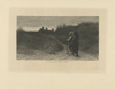 Wandelaar in een duinlandschap door Leopold Lowenstam