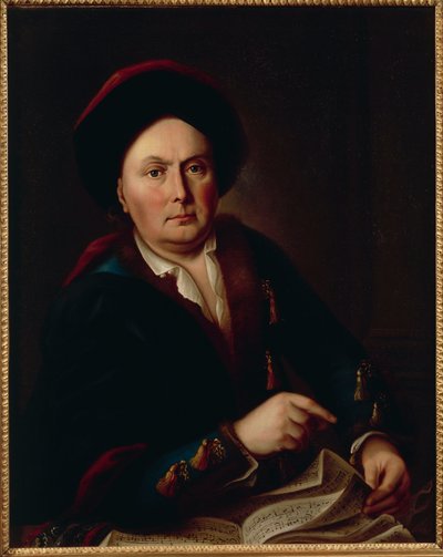 Portret van Ludwig van Beethoven, Kapelmeester (1712-73), grootvader van componist Ludwig Beethoven door Leopold Radoux