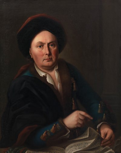 Portret van de zanger Ludwig Lodewijk van Beethoven 1712-1773..., 1773 door Leopold Radoux