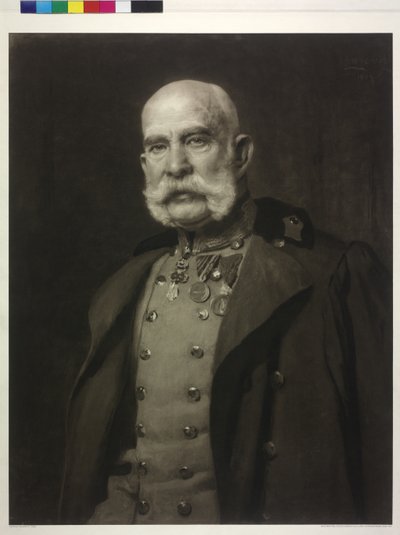 Keizer van Oostenrijk Franz Joseph I door Leopold Stephan (after) Horovitz