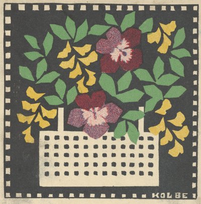 Mand met bloemen, 1907 door Leopoldine Kolbe