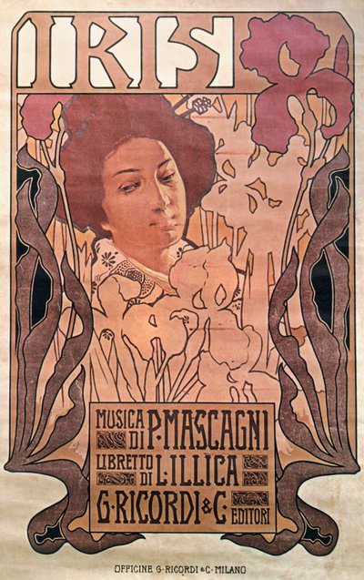 "Iris" door Pietro Mascagni door Leopoldo Metlicovitz