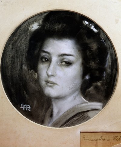 Madama Butterfly, schets door Leopoldo Metlicovitz voor de opera van dezelfde naam door Giacomo Puccini door Leopoldo Metlicovitz
