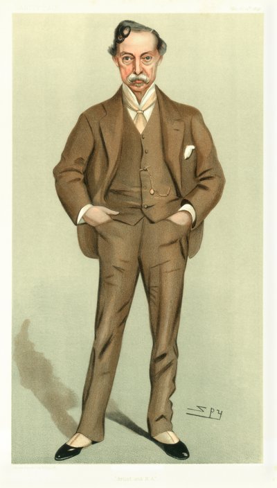 Kunstenaar en R A, William Quiller Orchardson, Schotse kunstenaar, 1898 door Leslie Matthew Ward