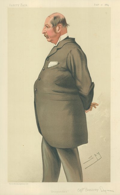 Kapitein Conway Seymour, Despatches, 16 februari 1884, Vanity Fair cartoon door Leslie Matthew Ward
