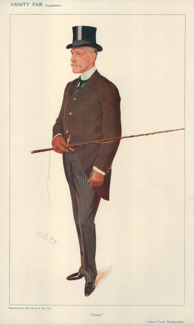 Kolonel Frank Shuttleworth, Charlie, 10 februari 1909, Vanity Fair cartoon door Leslie Matthew Ward