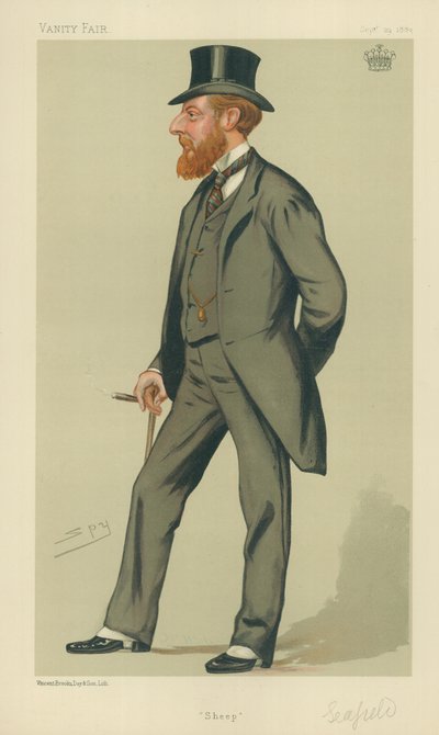 Graaf van Seafield, schapen, Vanity Fair cartoon door Leslie Matthew Ward