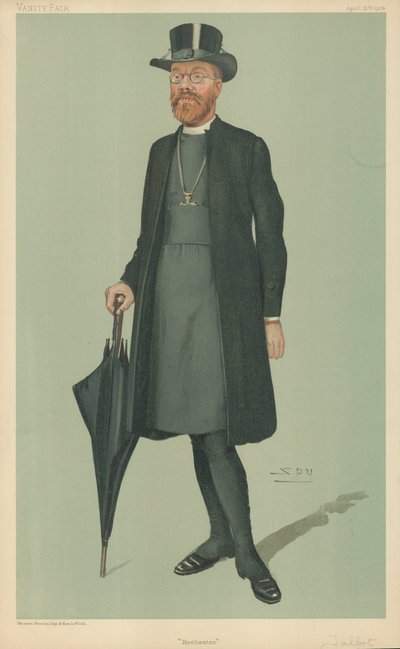Edward Talbot, de bisschop van Rochester, Rochester, 21 april 1904, Vanity Fair cartoon door Leslie Matthew Ward