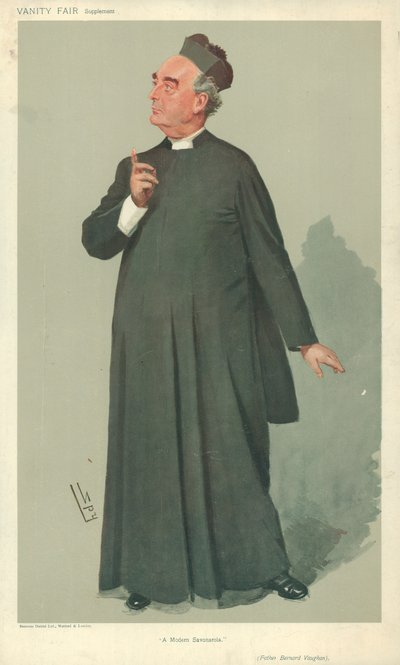 Vader Bernard Vaughan, Een Moderne Savonarola, Vanity Fair cartoon door Leslie Matthew Ward
